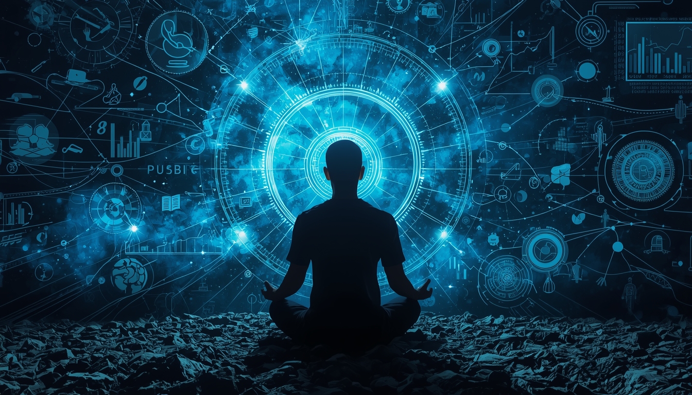 Person using mindfulness tools in daily life